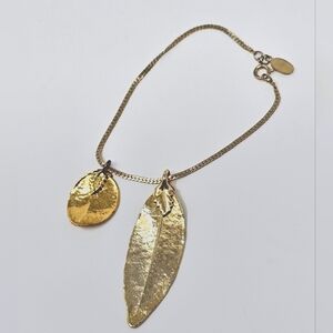 Vtg PARK LANE Gold Leaf Bracelet
